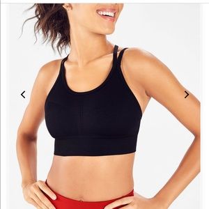 fabletics black sports bra